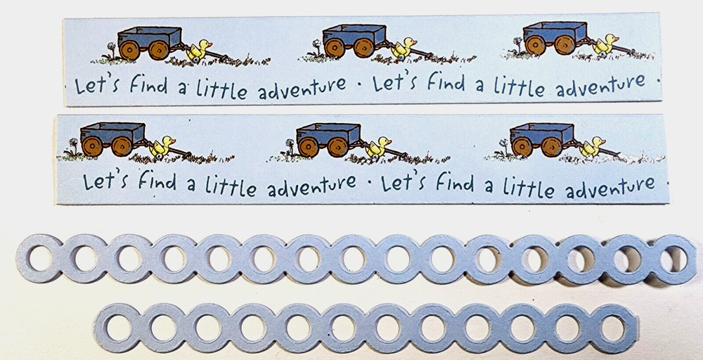 Disney Winnie the Pooh Ducky Stickers 4pc Set – 6″ Scrapbooking Border Blue New