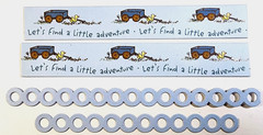 Disney Winnie the Pooh Ducky Stickers 4pc Set – 6″ Scrapbooking Border Blue New