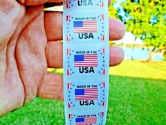 «MADE IN THE USA STICKERS» Set of 30 (Thirty) Also Made in the USA Fast Shipper