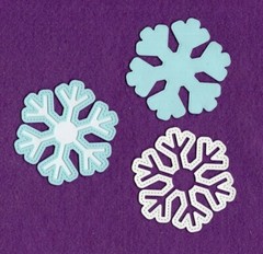 SNOWFLAKE # 19 with background die cuts scrapbook cards