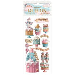 Stamperia Rub-on – Candy Christmas Cakes, DFLRB175