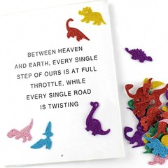 160 Pieces Glitter Dinosaur Foam Stickers Self Adhesive Foam Stickers for Cra…