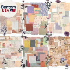 445 PCS Vintage Scrapbook Paper Journaling Scrapbooking Supplies Kit Aesthetic D