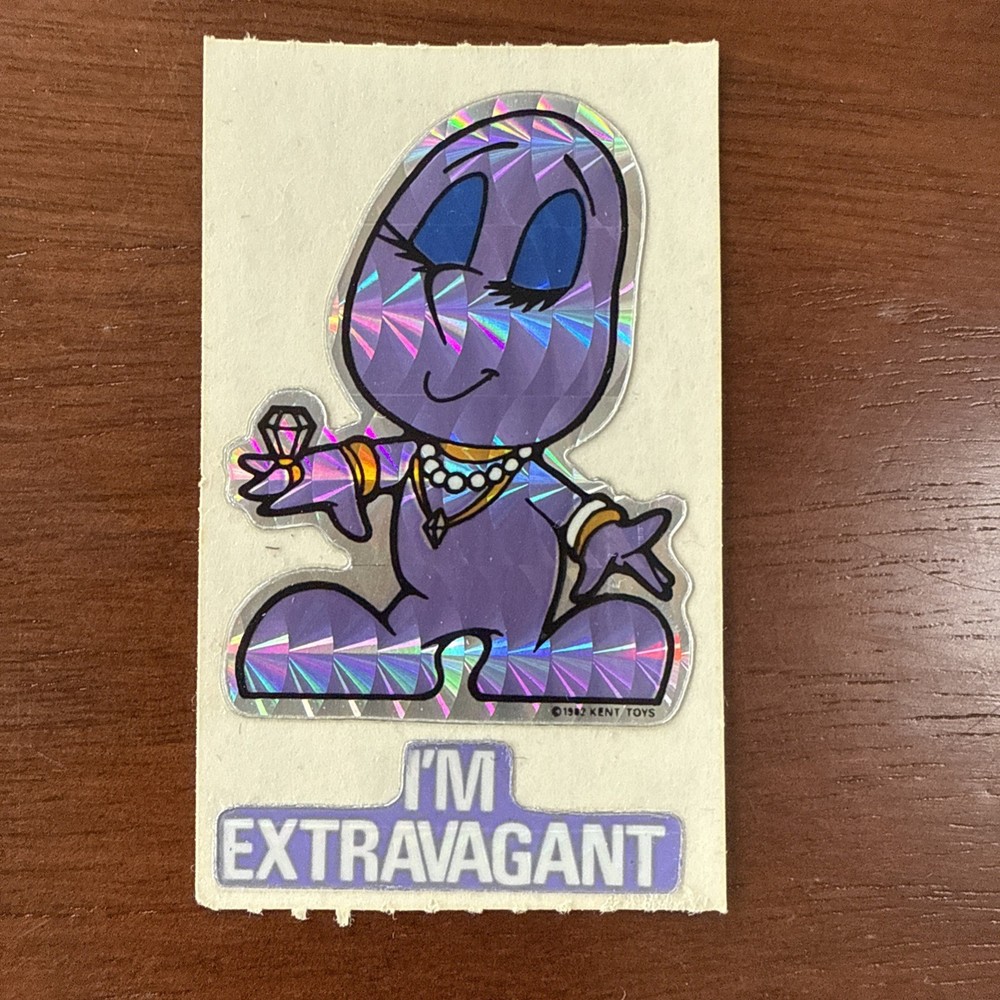 Vintage 80s 1982 Kent Toys I’m Extravagant Moodie PRISM STICKERS Module- RARE