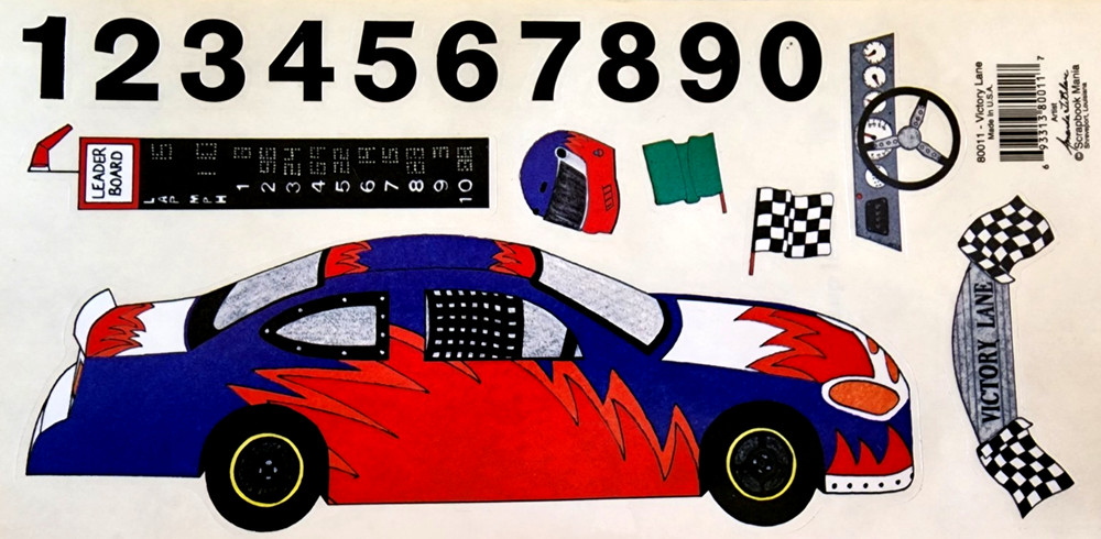 Race Car Victory Lane Clear Sticker Sheet 2002 Stock Car Indy 50 Scrapbook Mania