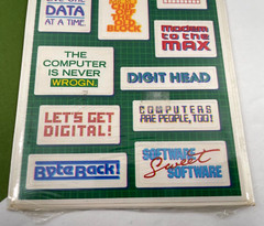 Vintage Hallmark Stickers Computer Sayings 1984 Sealed Package 4 Sheets Nerdy