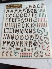Provo Craft Michelle Anderson Pathways Sepia Alphabet Overlay Words Decorations