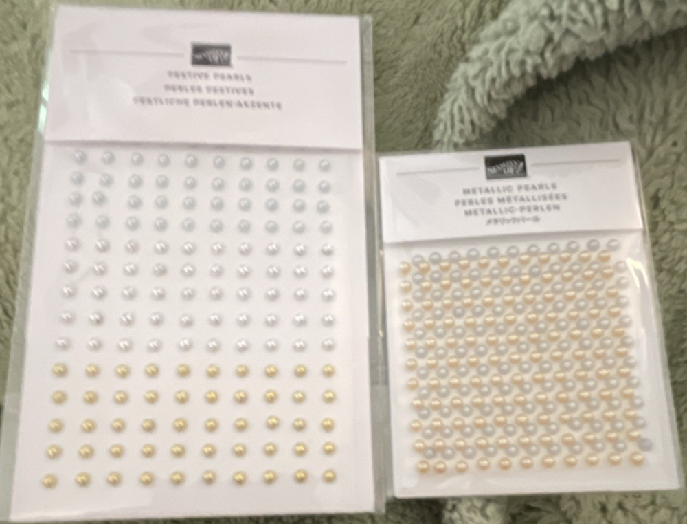 Stampin’ Up! Metallic Pearls Textured Pearls Gem Stone Plastic Embellishments