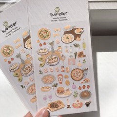 Suatelier Food Trip #1 Sticker Sheet | Korean Cute Stationery Craft Deco