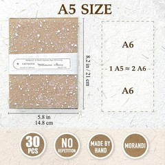 30 Handmade Textured Papers – A5 Crafting & Journaling Essentials