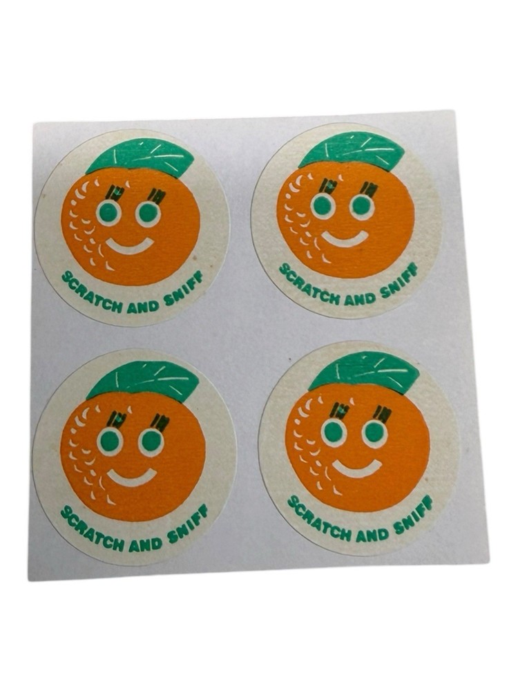 Vintage Matte CTP Creative Teaching Press Scratch And Sniff Stickers Orange