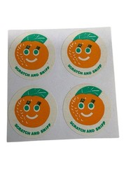 Vintage Matte CTP Creative Teaching Press Scratch And Sniff Stickers Orange