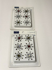 Karen Foster Sparkle Burst Brads Holly Berries 01849 Scrapbook Lot of 2 NEW READ