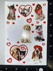 Puppy & Kitten Partial Sticker Sheets Scrapbook Craft Stickers