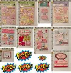 BABY PINK/ GIRL *Jolee’s Scrapbooking Embellishments *NEW OLD STOCK 2004*