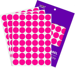 1 Inch White Dot Sticker,720Pcs Permanent Adhesive Color Code Circle Labels | Wr