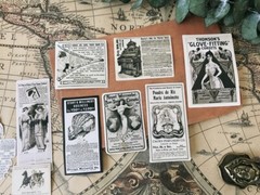 14pcs/pack vintage ads stickers old magazine journal, embellishments Y06