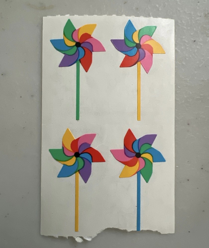 Mrs. Grossman’s Stickers Toys Pinwheels 1/2 Sheets