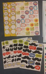 Scrapbook sticker lot – Mustache, Flag, Game Day, Graduation, Teacher, Beach