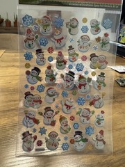Christmas Paper Crafts Christmas Stickers, 3D Lighted Embellishment & Santa Hats