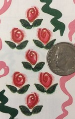 RED ROSYS & RIBBONS Stickers(3″x 4″)Printworks•Bows•Flowers •Garden•Green•/Pink•