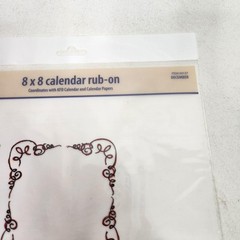Karen Foster Design 8×8 Calendar Rub-On December Holiday Multi-Color Scrapbook