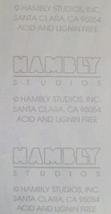 HAMBLY STUDIOS STICKERS PRISMATIC RAINBOW COLOR MULTI-COLOR HEARTS VINTAGE RARE