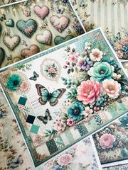 Scrapbooking Junk Journal Fairy Paper Kit 10 Pages for Paper Craft Projects #FD1