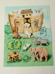 Lot 8 Vtg 1989 Hallmark Sticker Sheets: Dinosuar, Noah’s Arc, Monkeys, Castle