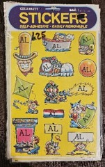 Vtg 1983 AL Celebrity Stickers Sealed Mark I Name Stickers S510