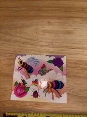1 Total Sheet 2.5×2.5 “buzz The Rainbow Bumble Bee” Stickers Unused Out Of Box