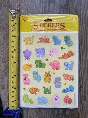 New In Package! 4 Sheets Of Cat And Dog Stickers 1985 Hallmark Ambassador
