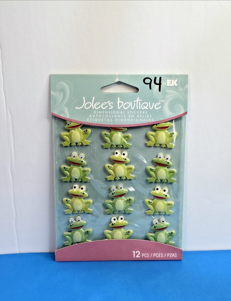 FREE SHIP Jolee’s FROG CABOCHONS Scrapbook Sticker ANIMALS DOGS BIRD INSECT