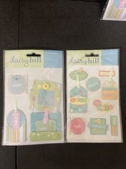 Newborn Baby Themed Dimensional Scrapbook Stickers Lot of 19 Daisy hill Etc