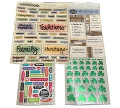 22 Pc Scrapbook Sticker Lot Recollections K&Company Family Travel Letters New
