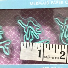 Mermaid Paper Clips Blue Large Designer Fashion Planner Accessory Bookmark