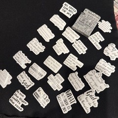 English Newspaper Asthetic Moon Quote Stickers