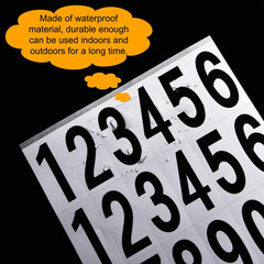 240Pcs 10 Sheets Self Adhesive Vinyl Numbers Stickers Waterproof Reflective Mail