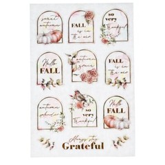 Hello Fall Harvest Autumn Sayings Epoxy Stickers Papercraft Planner Crafts