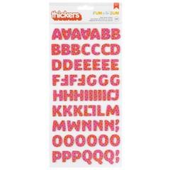 Pebbles FUN IN THE SUN ALPHABET (2) SHEETS FOAM THICKERS Stickers WATERMELON