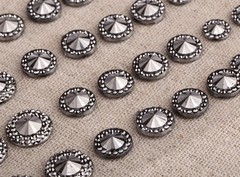 CraftbuddyUS CB66GM 50pc Mixed Self Adhesive Gunmetal Resin Pointed Diamante Gem