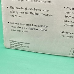 Vintage Great Explorations Solar System Stick Ons Wall Stickers GLOW IN THE DARK