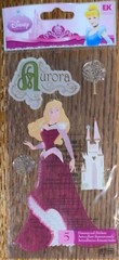 RARE Disney Aurora Sleeping Beauty Princess Castle Trees 3D Scrapbook Stickers