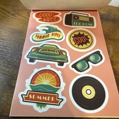 Pen+Gear Vinyl Sticker Book, 14 Sheets with 98 Stickers