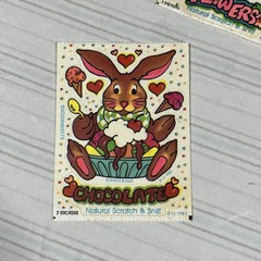 3 Vintage Illuminations 1980’s Scratch Sniff Stickers Chocolate Grape Flower