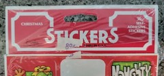 2 Vintage 80s Eureka Christmas Stickers SEALED Retro cute kids words Stick ons