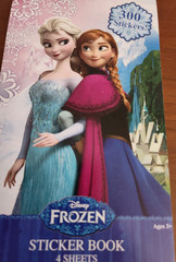 Disney Frozen Sticker Book 4 Sheets with 300 Stickers Elsa Anna Glittery A6 New