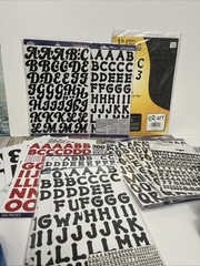 Letters And Numbers Vinyl Stickers Black & Red Mixed Lot New & used