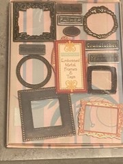 PORTFOLIA Scrapbooking Crafting EMBOSSED METAL FRAMES and TAGS