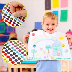 6000PCS Smiley Face Stickers,tudents Teachers Supplies Small Happy Multi-colors